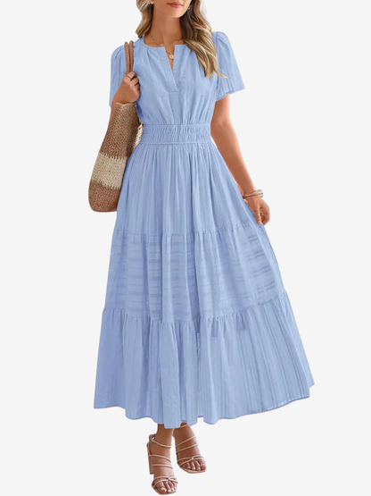 Curve-Defining Cinch Maxi Dress (No-Cling, Flowy Fit)