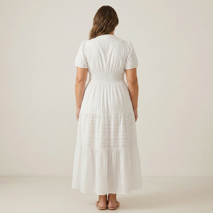 Curve-Defining Cinch Maxi Dress (No-Cling, Flowy Fit)