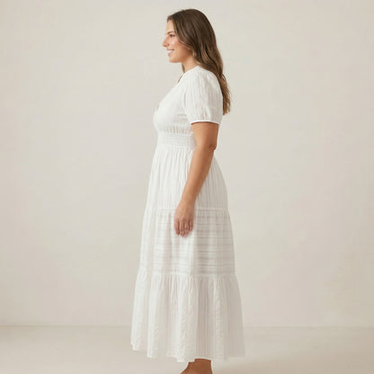 Curve-Defining Cinch Maxi Dress (No-Cling, Flowy Fit)